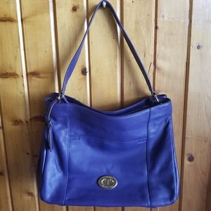 TIGNANELLO WOMENS BLUE LEATHER SHOULDER BAG